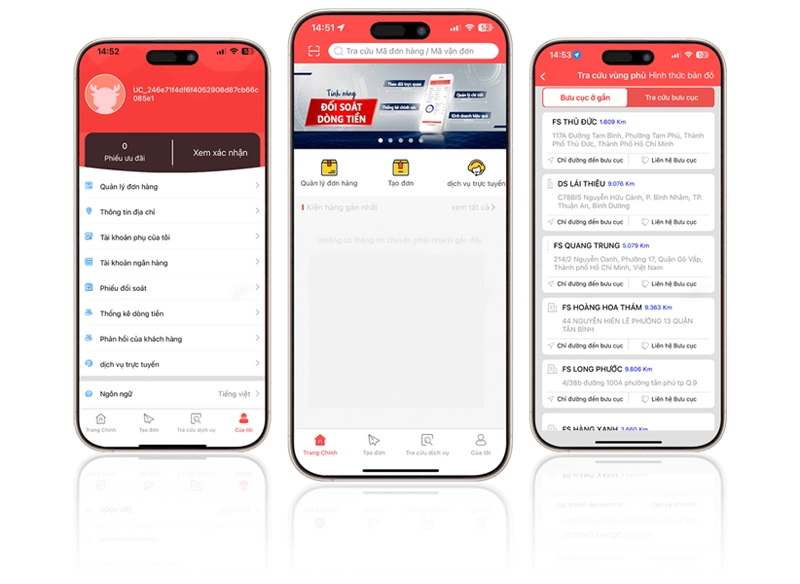 tính năng app giao hàng