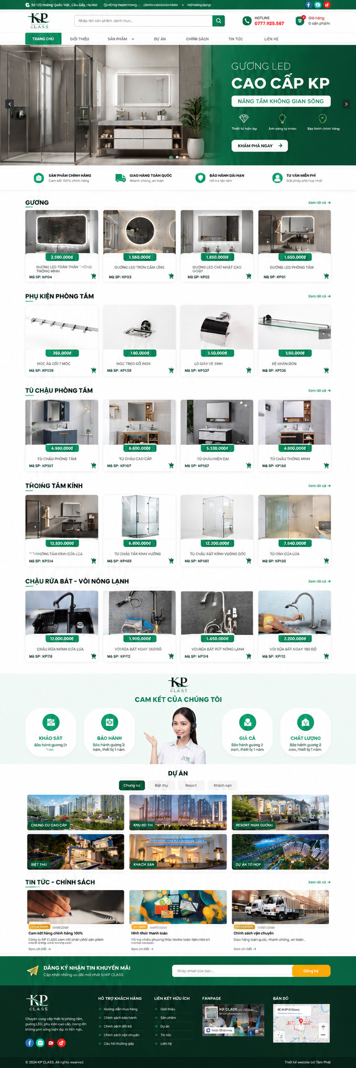 Thiết Kế Website Gương LED Cao Cấp Chuẩn SEO