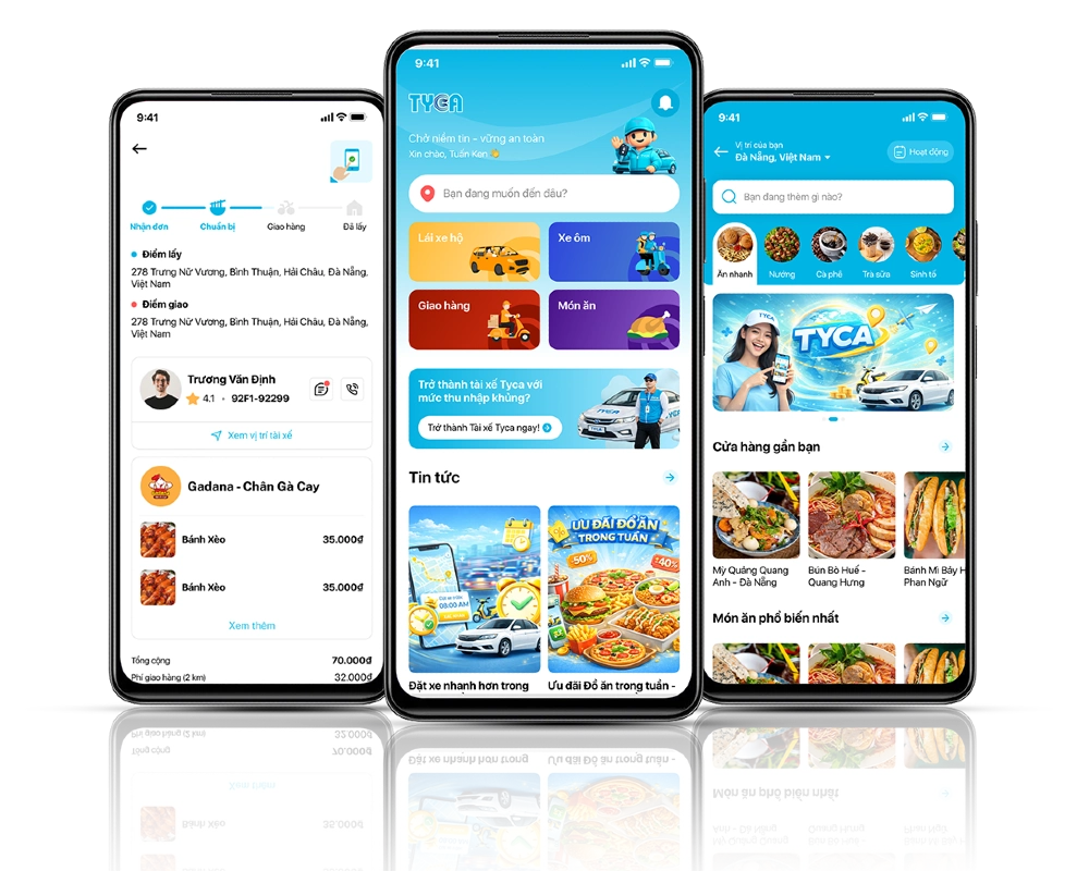thiết kế app giao đồ ăn