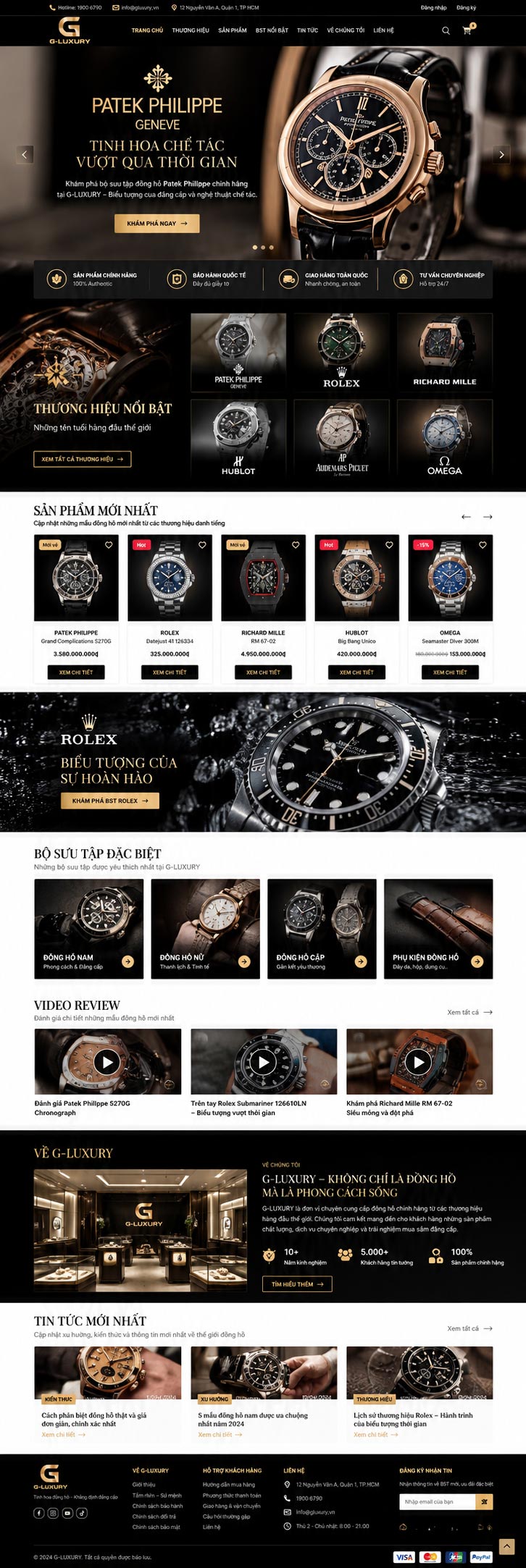 Thiết kế website bán đồng hồ